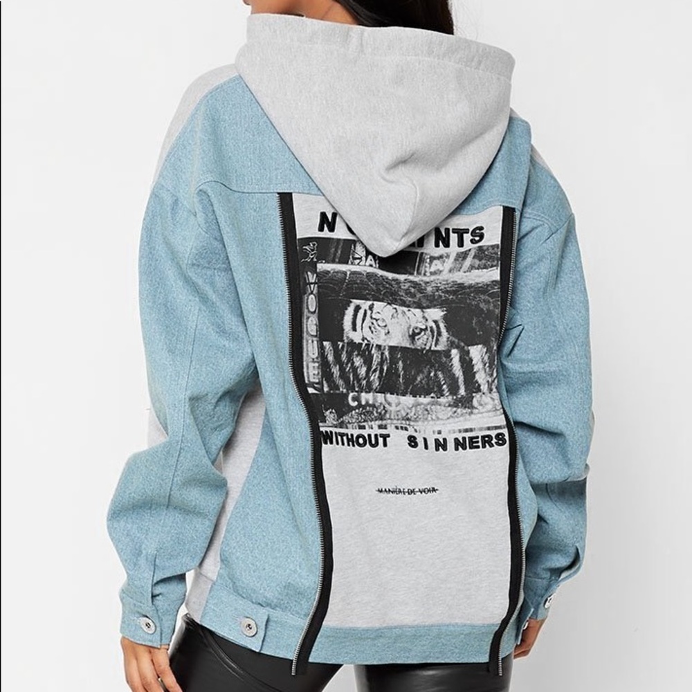 Maniere Devoir Denim Hoodie